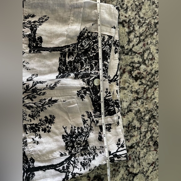 Joie Black and White Linen Pants - Picture 9 of 12